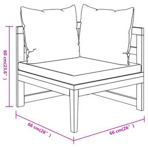 Garten-Lounge-Set (3-teilig) 3014466-3 Braun - Dunkelgrau - Grau