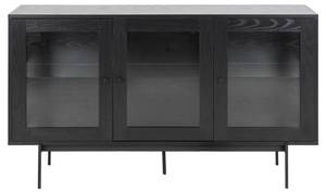 Sideboard Angus Schwarz - Holz teilmassiv - 140 x 82 x 40 cm