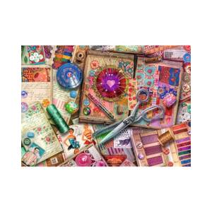 Puzzle Vintage Schneiderei Papier - 28 x 6 x 38 cm