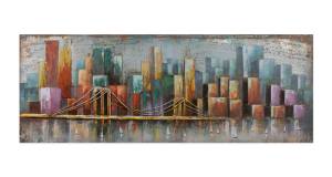 Metallbild Bridge the Gap Metall - 140 x 50 x 4 cm