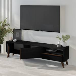 TV Lowboard mit Schublade Schwarz - Holzwerkstoff - 160 x 45 x 37 cm