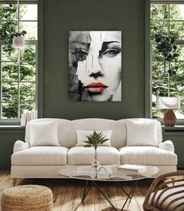 Image Canvas VISAGE De Femme Abstraction 60 x 90 x 90 cm