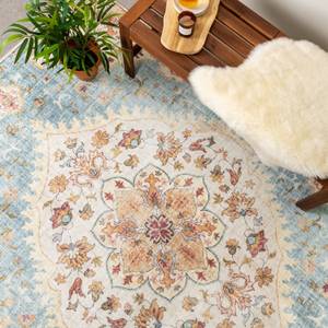 Vintage Gartenteppich Santo Mandala Hellblau - 80 x 150 cm