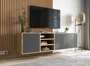 Tv-Lowboard Loft APOLLO Graphit - Eiche Wotan Dekor