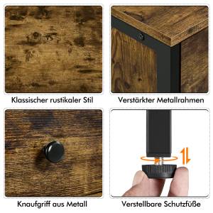 Beistelltisch Nachttisch Braun - Holzwerkstoff - 40 x 61 x 40 cm