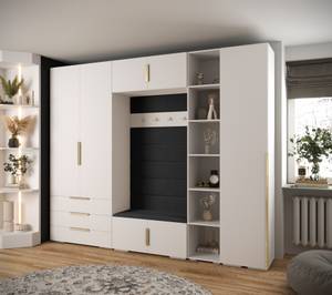 Garderobe Inova 1 Z11 Schwarz - Gold - Weiß - Gold