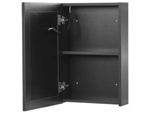 Armoire de toilette MALASPINA Noir - Argenté - Bois manufacturé - 40 x 60 x 12 cm