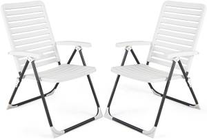 Chaises de jardin NP10924WH-2 Blanc - Matière plastique - 12 x 94 x 62 cm