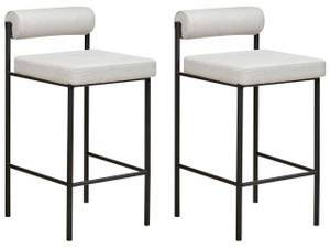 Tabouret de bar AMAYA Noir - Gris - Gris lumineux