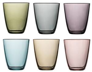 Wasserglas Streetfood 6er Set Naturfaser - 2 x 9 x 9 cm