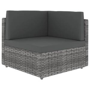 Gartensofa (2-teilig) 3001946-4 Grau - Metall - Polyrattan - 58 x 52 x 65 cm