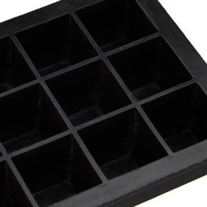 Bac à glaçons en silicone 2,5 cm moule Noir - Matière plastique - 15 x 3 x 10 cm