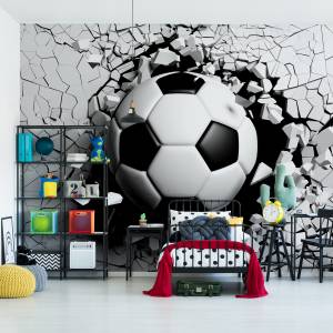 Papier Peint Football Abstraction 3D 180 x 120 x 120 cm