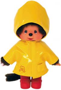 Monchhichi gelber Kreis Gelb - Kunstfell - 10 x 25 x 12 cm