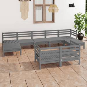 Ensemble de meubles de jardin Gris - Bois massif - Bois/Imitation - 64 x 29 x 64 cm