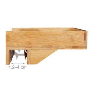Plateau de lit table de chevet en bambou Marron - Bambou - Métal - 35 x 10 x 23 cm