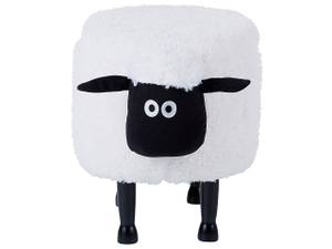 Tierhocker SHEEP Schwarz - Eiche Hell - Weiß