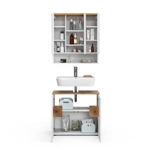 Badmöbel Set Eden 40111 Braun - Weiß - Holzwerkstoff - 73 x 77 x 21 cm