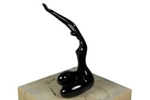 Sculpture moderne Pose élégante Noir - Pierre artificielle - Matière plastique - 14 x 33 x 11 cm