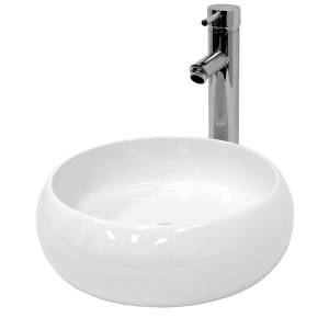 Vasque ronde 350x350x120mm blanc Blanc - Céramique