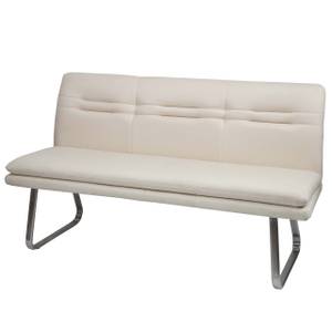 Sitzbank H70 Cremeweiß - Silber - 160 x 58 cm