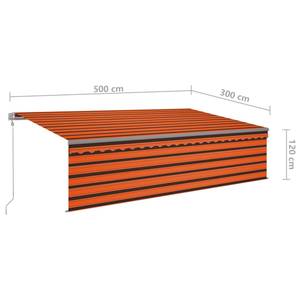 Markise 3014355-3 Braun - Orange - Breite: 500 cm