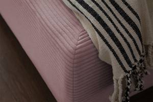 Polsterbett HENRY Cord Pink - Breite: 238 cm