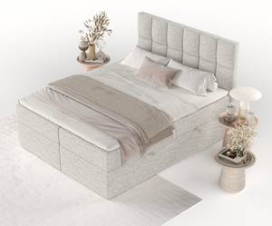 Boxspringbett Ammira Grau - Breite: 180 cm