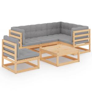 Garten-Lounge-Set (6-teilig) 3009788-2 Grau - Holz