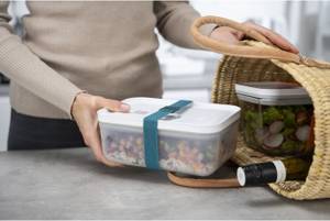 Lunch-Box Fresh & Save Grau - Keramik - 12 x 8 x 1 cm