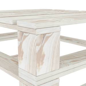 Table palette (lot de 2) 3003579-2 Blanc - Bois massif - Bois/Imitation - 62 x 30 x 60 cm