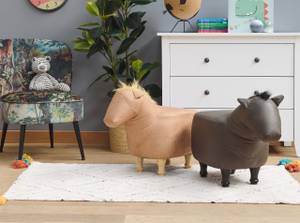 Pouf animal HORSE Marron - Marron foncé - Chêne foncé