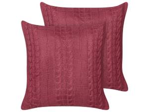 Coussin décoratif CADETIA Rouge bourgogne - Rouge