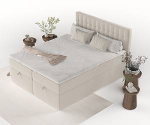 Boxspringbett Ampio Beige - Breite: 160 cm