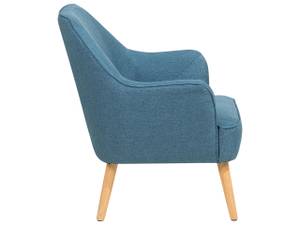 Fauteuil LOKEN Bleu - Chêne clair - Bleu pétrole