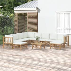 Salon de jardin 3028492-31 (lot de 11) Blanc - Bambou - 69 x 65 x 69 cm