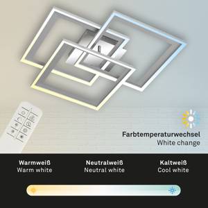 CCT LED Deckenleuchte,alu-chrom, 3xLED 56 x 9 x 56 cm