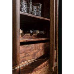 Vitrine Ravello I Marron - Bois massif - 100 x 140 x 45 cm