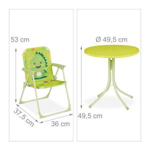 Chaises table enfants avec parasol Vert