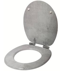WC-Sitz Beton Grau - Holzwerkstoff - 38 x 6 x 47 cm