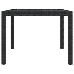 Gartentisch 3011479 Schwarz - Metall - Kunststoff - Polyrattan - 90 x 75 x 90 cm