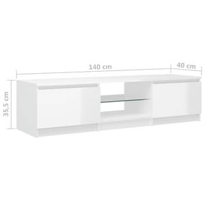 Meuble tv 3009188 Blanc brillant - 40 x 140 cm