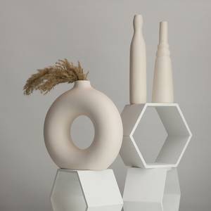 Polo Vase Weiß - Keramik - 30 x 30 x 10 cm