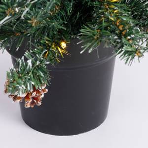 Set Weihnachtsbäumen und Kranz Creston Grün - Kunststoff - 45 x 90 x 45 cm