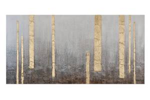 Acrylbild handgemalt Solar Accent Grau - Massivholz - Textil - Holz teilmassiv - 120 x 60 x 4 cm