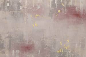 Tableau peint à la main Tendre amour Rose foncé - Bois massif - Textile - 75 x 100 x 4 cm