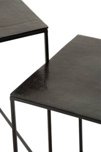 Set de 2 table gigogne carrée oxidize Noir - Métal - 53 x 99 x 7 cm