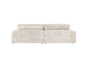 Ecksofa LANA Sofa Cord Recamiere Cremeweiß - Ecke davorstehend rechts