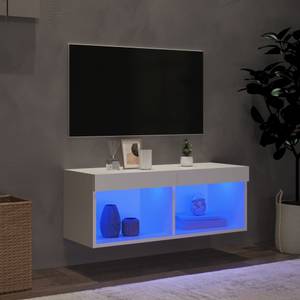 TV-Schrank mit LED-Leuchten D305 Weiß