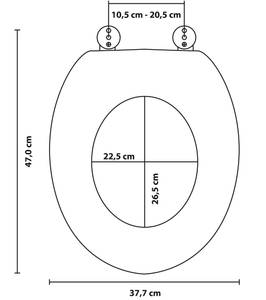 WC-Sitz Grün Grün - Holzwerkstoff - 38 x 6 x 47 cm